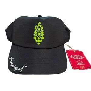 Free People American Needle Collab Black Snapback Hat NWT